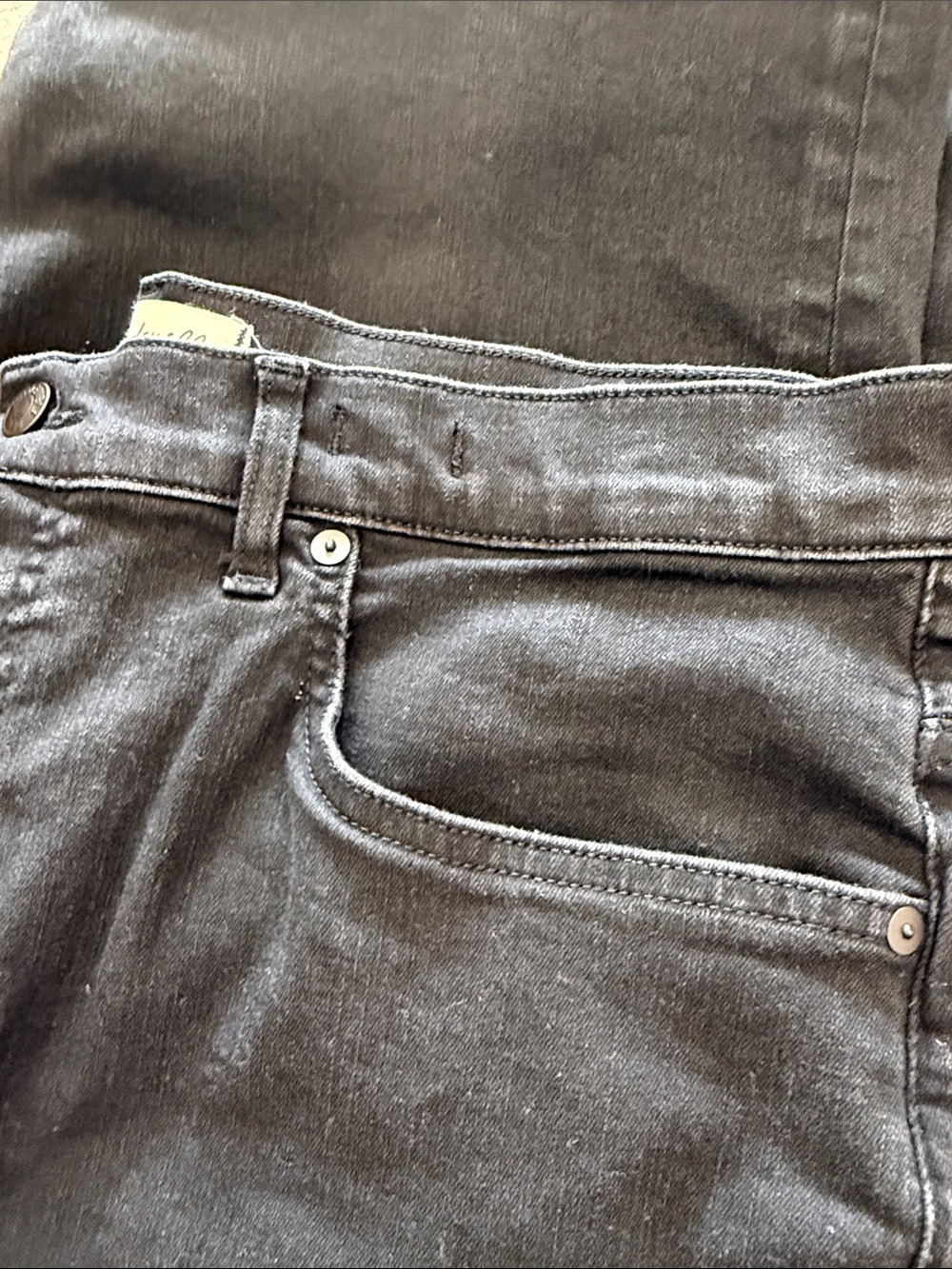 Madewell Perfect Vintage Wide-Leg Jeans Size 33 Black High Rise - Picture 12 of 12
